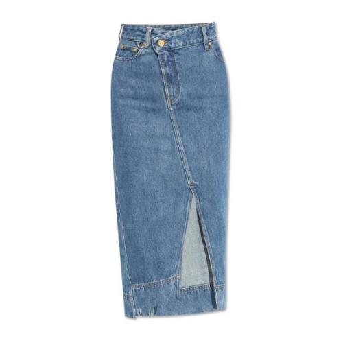 Denim rok met split Jacquemus , Blue , Dames