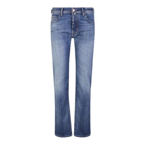 Blauwe Straight Leg Jeans Jacob Cohën , Blue , Heren