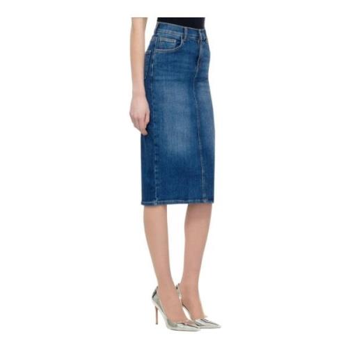 Midi Rok - Elegant en Stijlvol Liu Jo , Blue , Dames