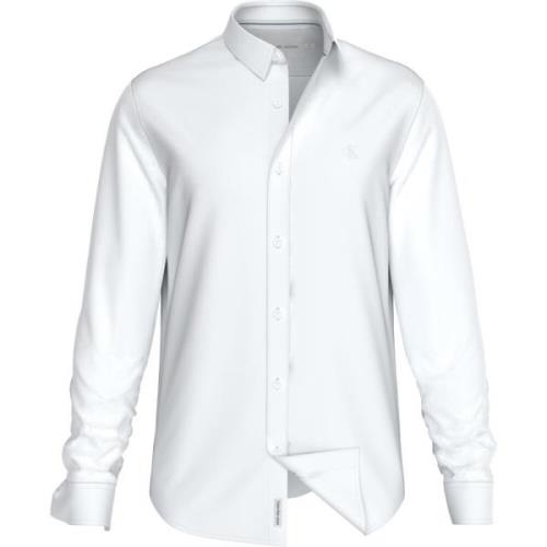 Witte Casual Overhemd Slim Fit Calvin Klein , White , Heren