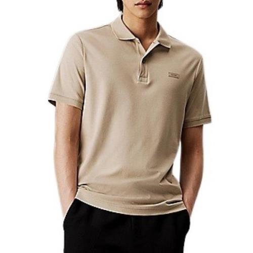 Liquid Touch Slim Fit Polo Shirt Calvin Klein , Beige , Heren