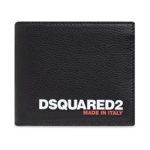 Leren portemonnee Dsquared2 , Black , Heren