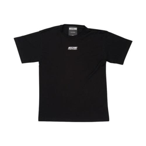 Gedrukt T-shirt met Kenmerkende Stijl Moschino , Black , Heren