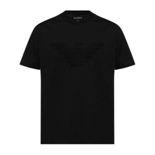 T-shirt met logo Emporio Armani , Black , Heren