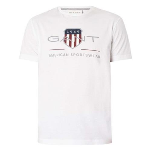 T-shirt Gant , White , Heren