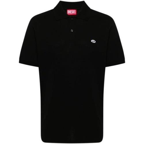 Zwarte T-shirts en Polos Diesel , Black , Heren