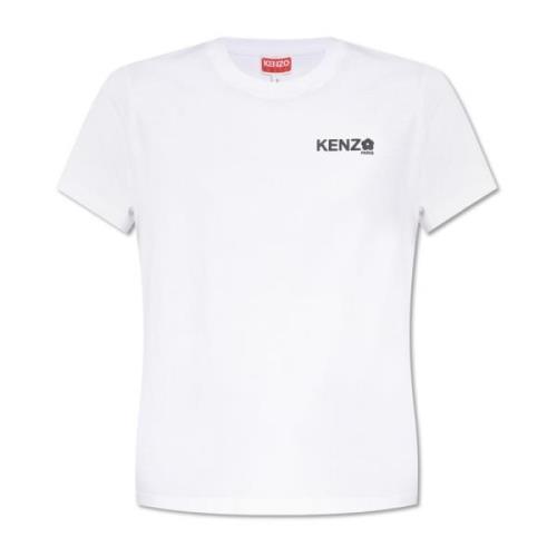 T-shirt met bedrukt logo Kenzo , White , Dames