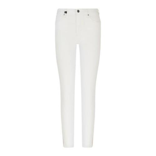 Witte Katoenen Skinny Broek Armani Exchange , White , Dames