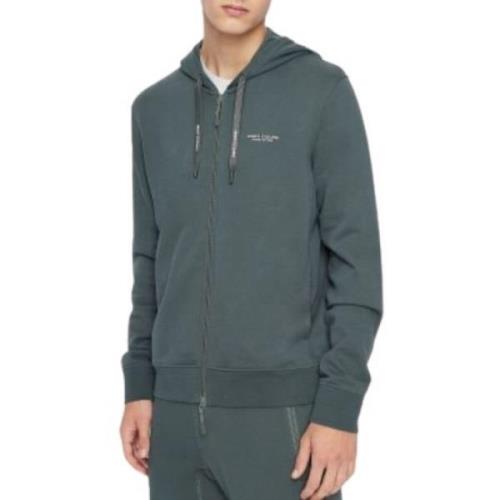 Groene Hoodie van Katoen Armani Exchange , Green , Heren