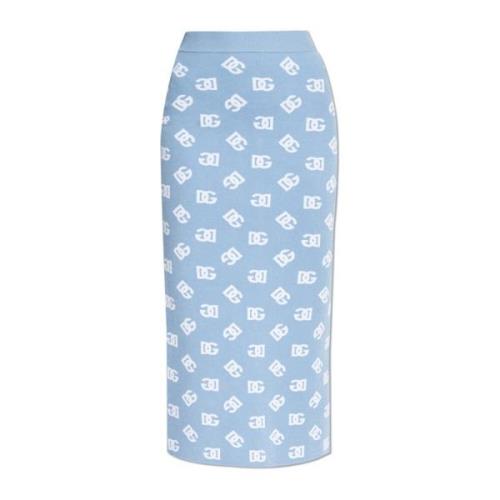 Rok met monogram Dolce & Gabbana , Blue , Dames