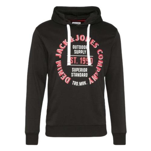 Andy Hoodie Jack & Jones , Black , Heren