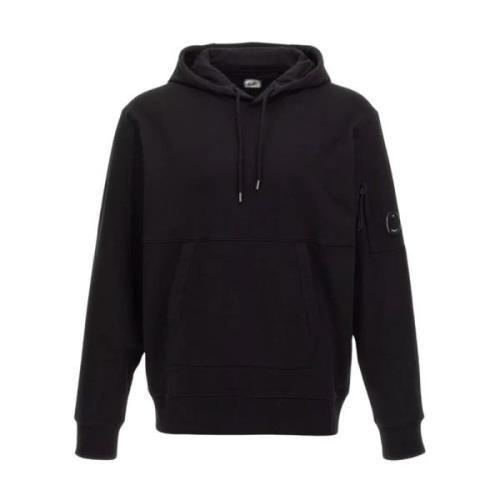 Diagonal Raised Fleece Hoodie C.p. Company , Black , Heren