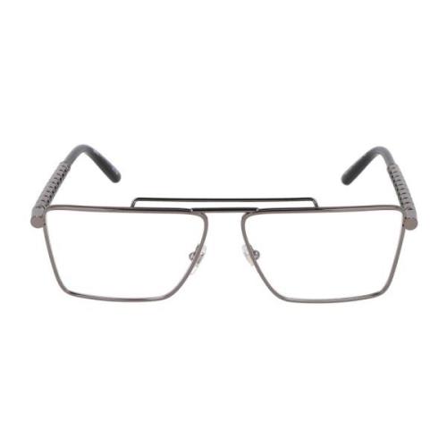 Vierkante Metalen Frame Bril Versace , Gray , Unisex