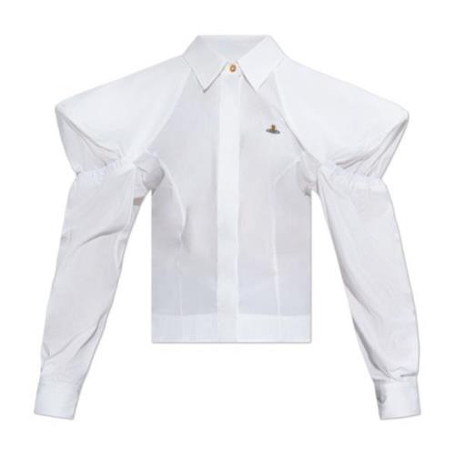 Shirt met pofmouwen Vivienne Westwood , White , Dames