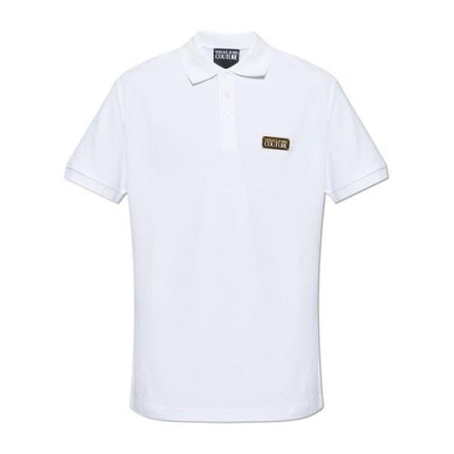 Polo met logo Versace Jeans Couture , White , Heren