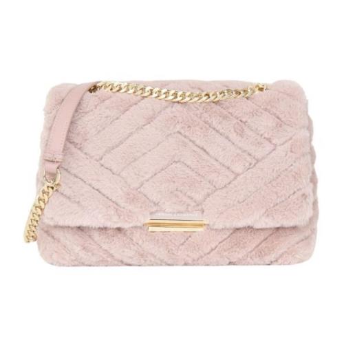 Gestikte Zigzag Schoudertas Roze Armani Exchange , Pink , Dames