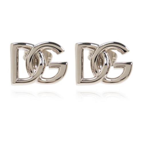 Logo-vormige oorbellen Dolce & Gabbana , Gray , Heren