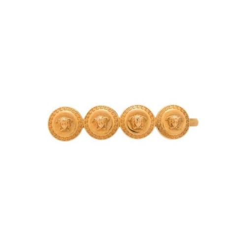 Gouden Statement Oorbellen Versace , Yellow , Dames