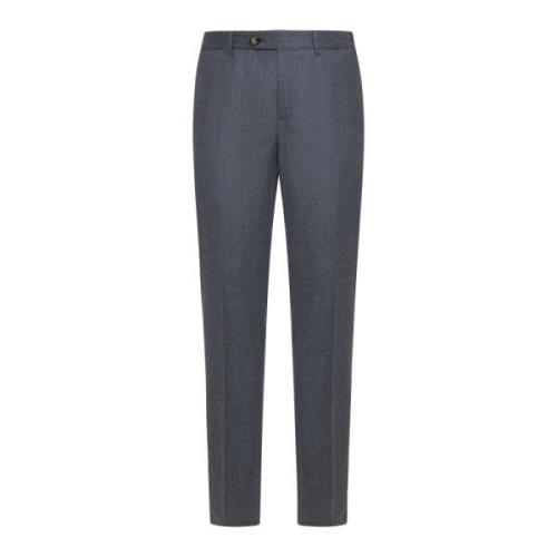 Getailleerde Wollen Broek Brunello Cucinelli , Gray , Heren