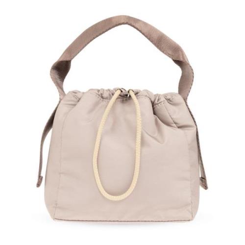 Handtas met logo Ganni , Beige , Dames