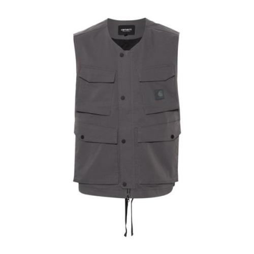 Waterafstotend Vest met 3D-zakken Carhartt Wip , Gray , Heren