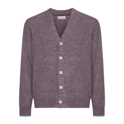 Luxe Sweaters Collectie Brunello Cucinelli , Purple , Heren