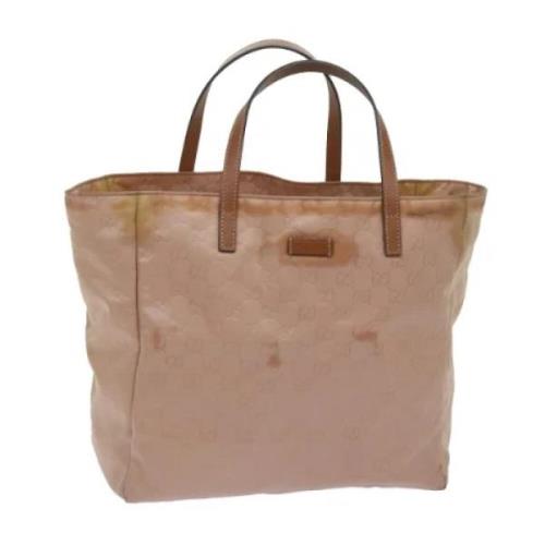 Pre-owned Canvas totes Gucci Vintage , Beige , Dames