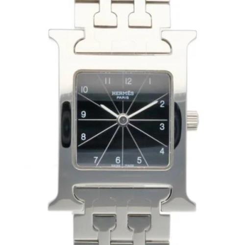 Pre-owned Stainless Steel watches Hermès Vintage , Black , Dames