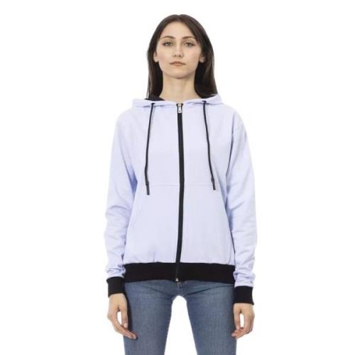 Paarse Katoenen Hoodie Baldinini , Purple , Dames