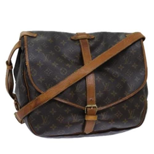 Pre-owned Canvas louis-vuitton-bags Louis Vuitton Vintage , Brown , Da...