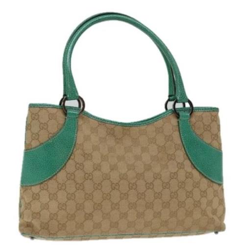 Pre-owned Canvas totes Gucci Vintage , Beige , Dames