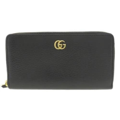 Pre-owned Leather wallets Gucci Vintage , Black , Dames