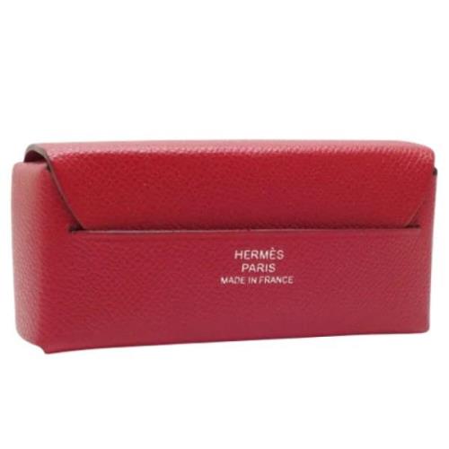 Pre-owned Leather home-office Hermès Vintage , Red , Dames