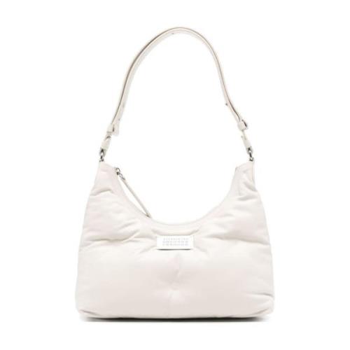 Handtas met Handtekening Motief Maison Margiela , White , Dames