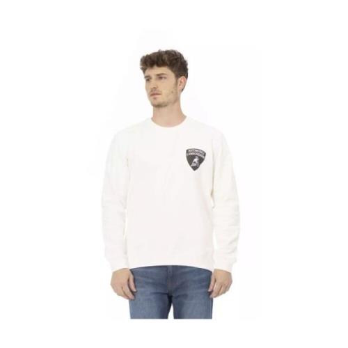 Wit Shield Logo Crewneck Sweater Automobili Lamborghini , White , Here...