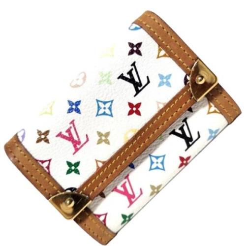 Pre-owned Canvas wallets Louis Vuitton Vintage , White , Dames