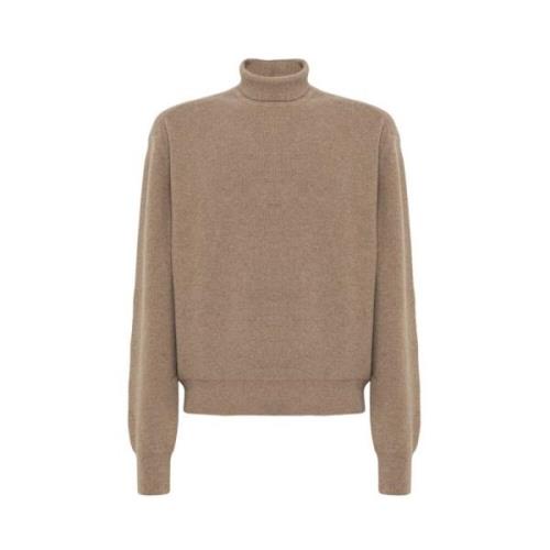 Wollen Hoge Hals Trui Lemaire , Beige , Heren