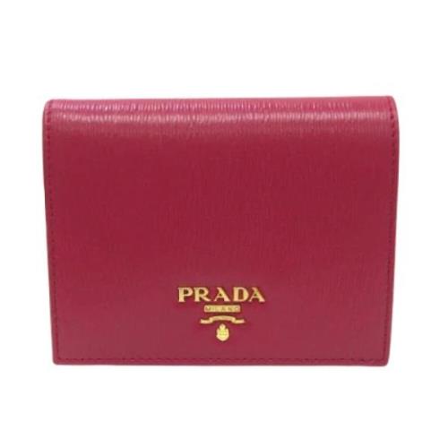 Pre-owned Leather wallets Prada Vintage , Pink , Dames