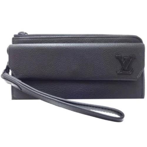 Pre-owned Canvas wallets Louis Vuitton Vintage , Black , Heren