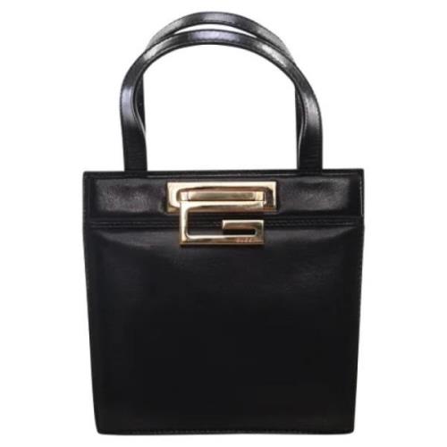 Pre-owned Leather handbags Gucci Vintage , Black , Dames