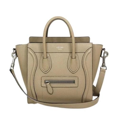 Pre-owned Leather celine-bags Celine Vintage , Beige , Dames