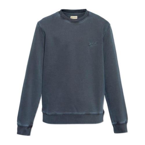 Sweatshirt met geborduurd logo Woolrich , Gray , Heren