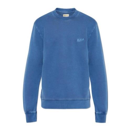 Sweatshirt met geborduurd logo Woolrich , Blue , Heren