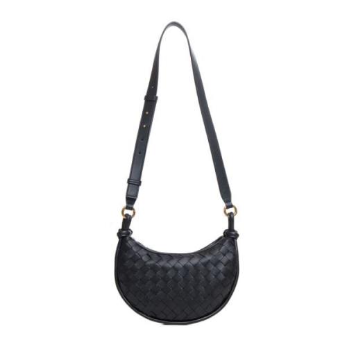 Gemelli Messenger Tas in Zwart Leer Bottega Veneta , Black , Dames