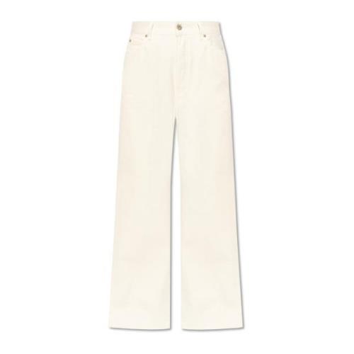 Wijde broek Loewe , Beige , Dames