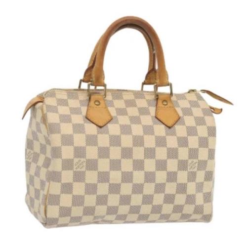 Pre-owned Canvas handbags Louis Vuitton Vintage , White , Dames