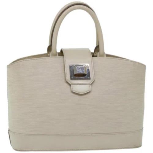 Pre-owned Leather handbags Louis Vuitton Vintage , White , Dames