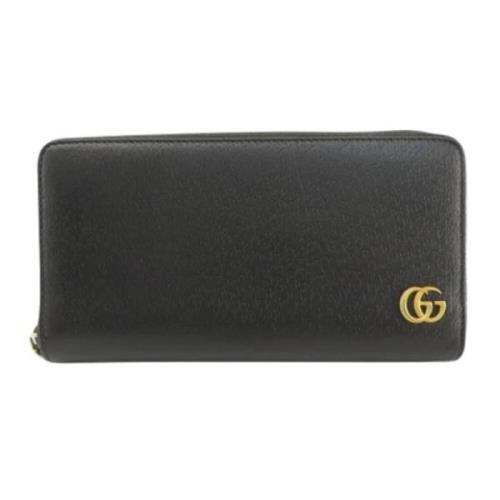 Pre-owned Leather wallets Gucci Vintage , Black , Heren