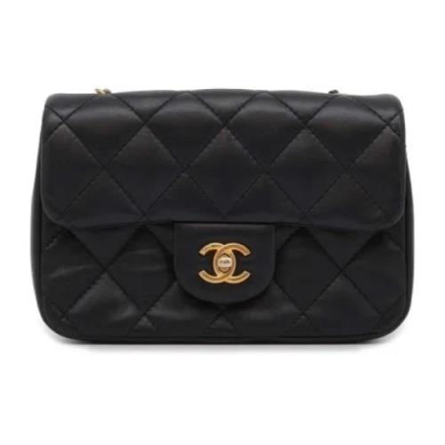 Pre-owned Leather shoulder-bags Chanel Vintage , Black , Dames