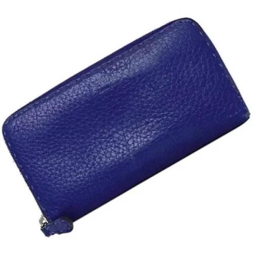 Pre-owned Leather wallets Fendi Vintage , Blue , Dames